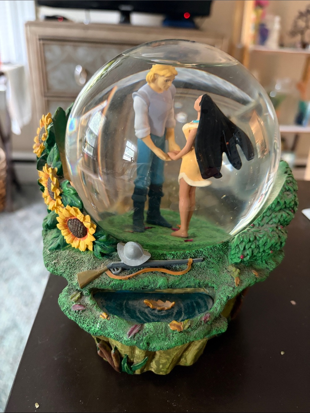 Disney Pocahontas Snow Globe Home Art - Yellow & Green